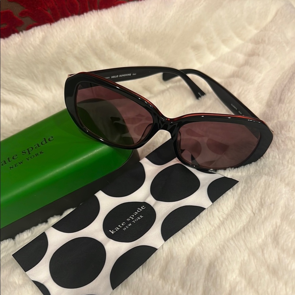 Kate Spade Black and Pink Sunglasses Retro Design